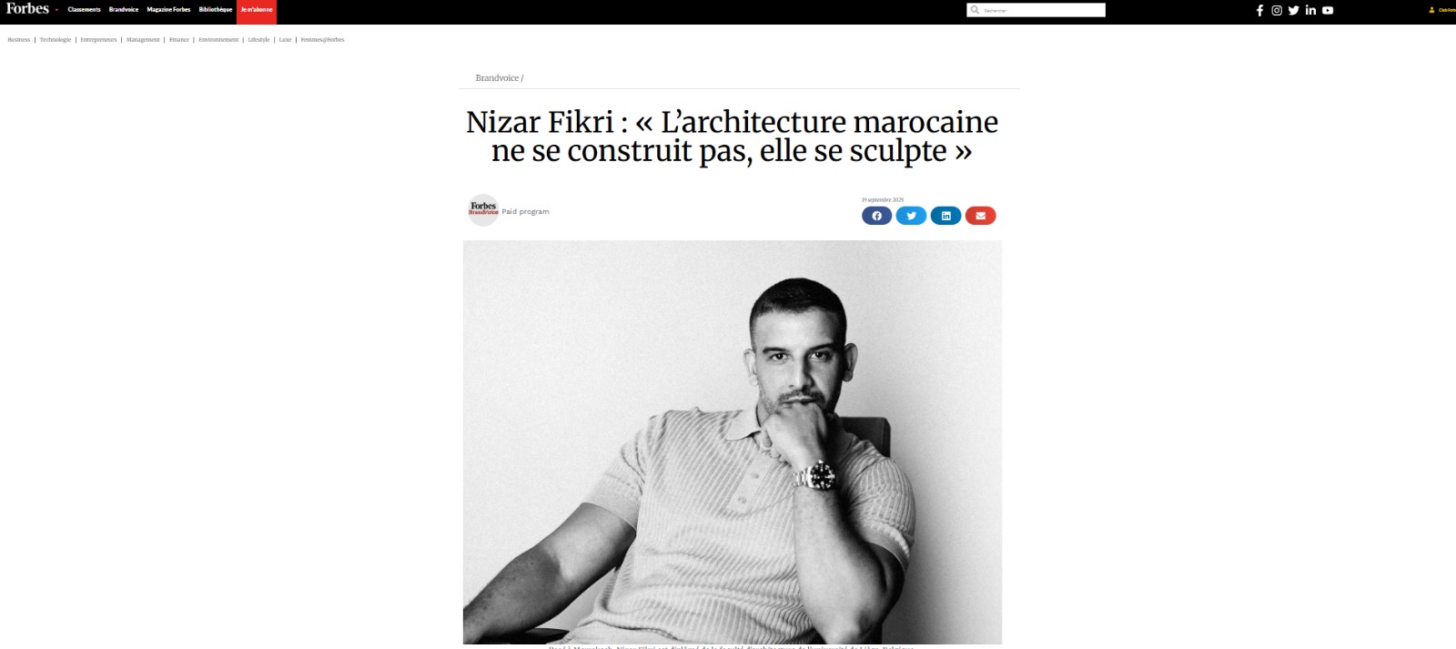 Nizar Fikri Architecte Architecte Marrakech Forbes Article